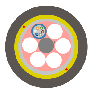 FIBRA ÓPTICA ADSS DE 6 HILOS SPAN 100